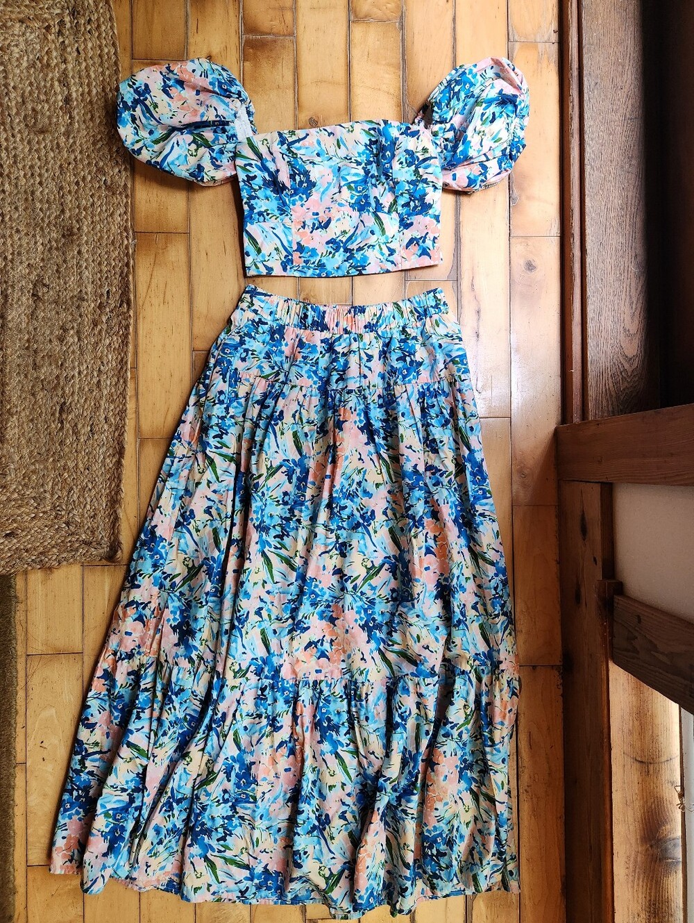 Abercrombie & Fitch Pastel Floral Maxi Skirt Set